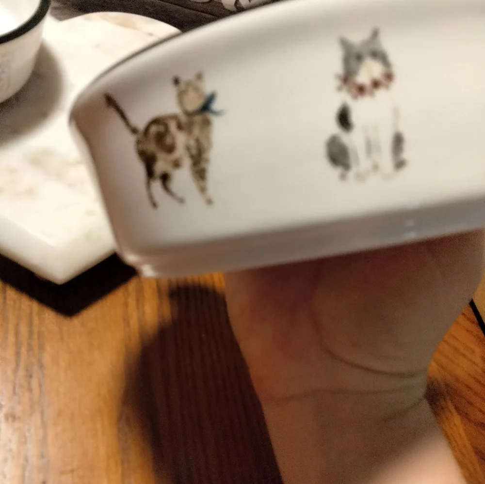 Cat ceramic bowls (2)